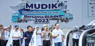 Menteri BUMN Bersama Menhub Lepas Ribuan Pemudik Dari GBK