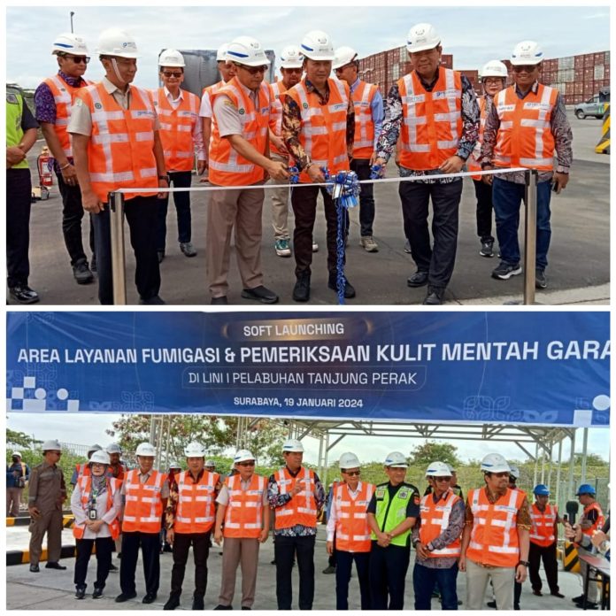 Dongkrak Rapor Stranas PK, Karantina Jatim Luncurkan Area Layanan Lini Satu Pelabuhan Tanjung Perak