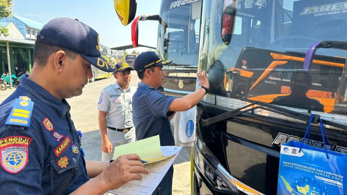 Sinergi Cegah Laka Lantas Angkutan Lebaran, Jasa Raharja dan Dishub Magetan Gelar Rampcheck