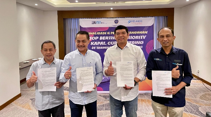 Pelindo, TTL dan KSOP Tanjung Perak Teken SOPJadwal Tambat Kapal